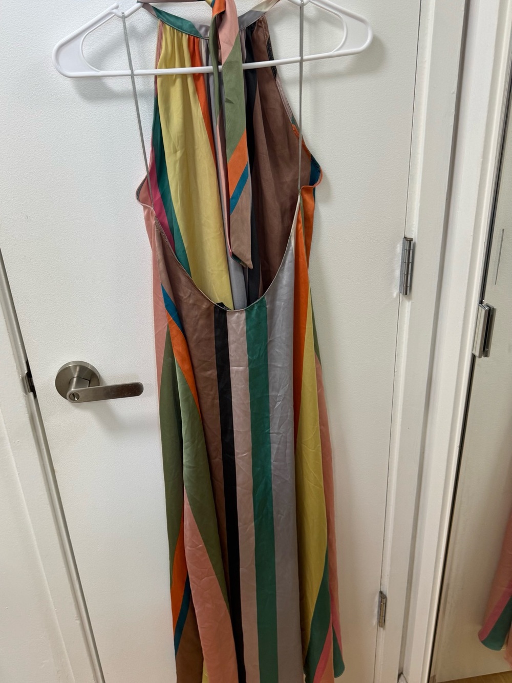 Zara Multicolor Striped Halter Maxi Dress - Picture 2 of 4